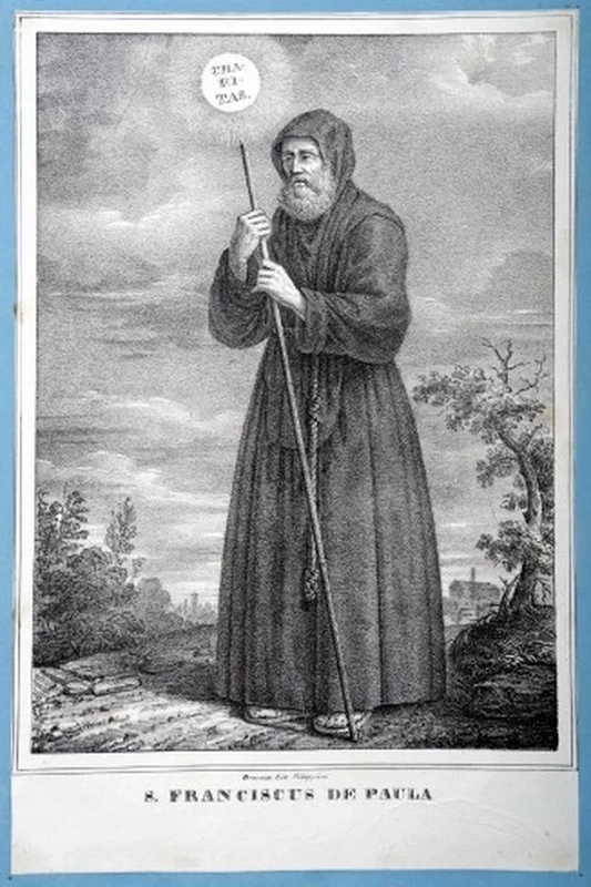  112-Francesco Filippini-San Francesco di Paola col bastone-litografia-beweb 